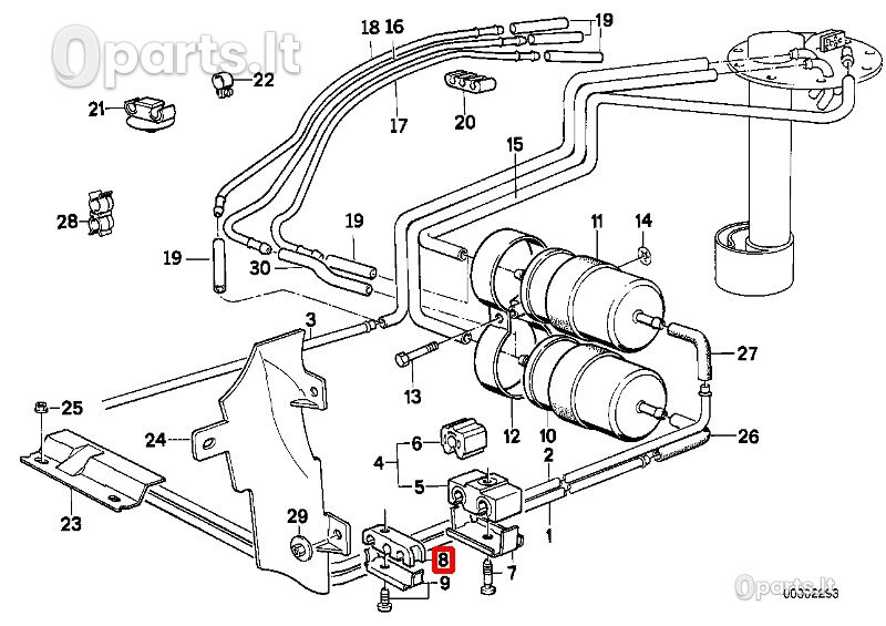 Suveržimo elementas BMW 3 E21 E36 5 E12 E28 E34 E39 6 E24 7 E23 E32 E38 8 1107928