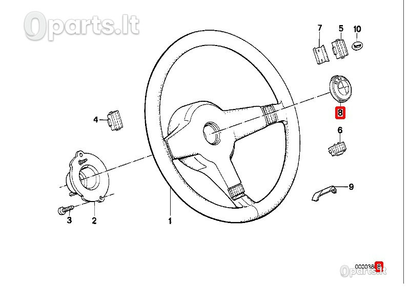 Emblema BMW 3 E21 E30 E36 5 E12 E28 E34 6 E24 7 E23 E32 8 E31 1117279