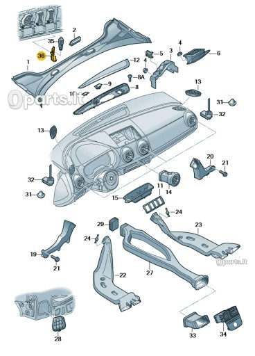 Kronšteinas Audi A3 S3 8V · 8V0820536