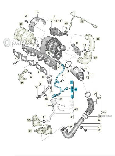 Tiekimo vamzdis Audi A3 S3 8V · 04L145771J