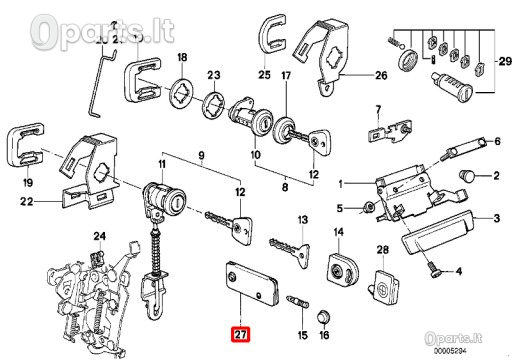 Raktų dėklas BMW 3 E21 E30 E36 E46 5 E12 E28 E34 E39 6 E24 7 E23 E32 E38