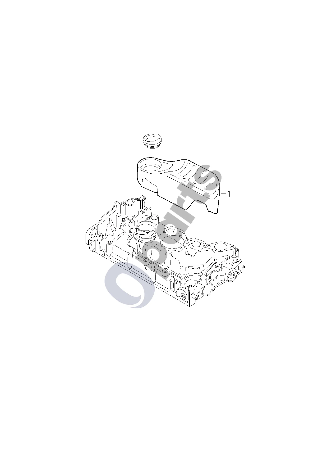 Audi A1 (2018–) Dangtis; alyvos separatorius schema – pozicija 1: Dangtis