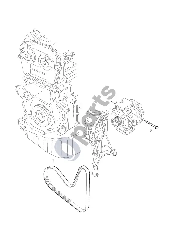 Audi A1 briaunuotasis diržas – schema