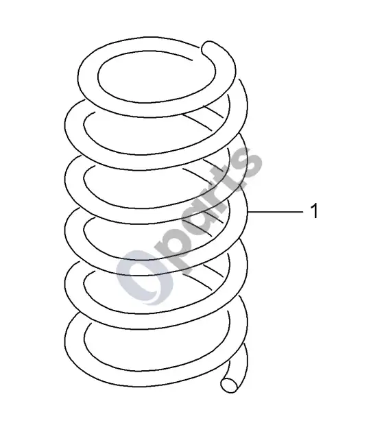 Audi A1 spiralinė spyruoklė – schema