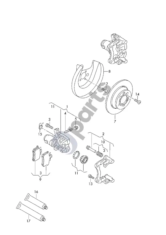 Audi A1 diskinis stabdys – schema
