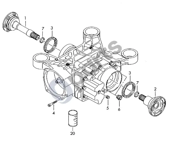 Audi A1 flanšinis velenas – schema