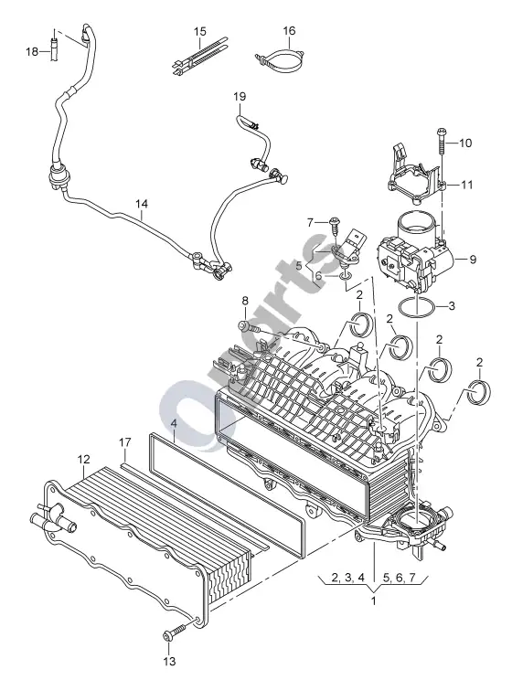 Audi A1 įsiurbimo sistema – schema