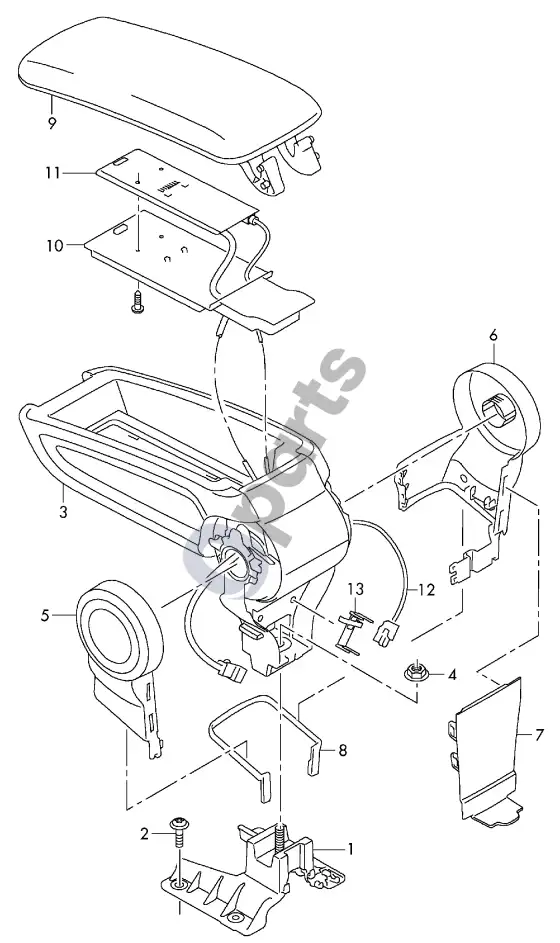 Audi A1 vidurinis porankis – schema