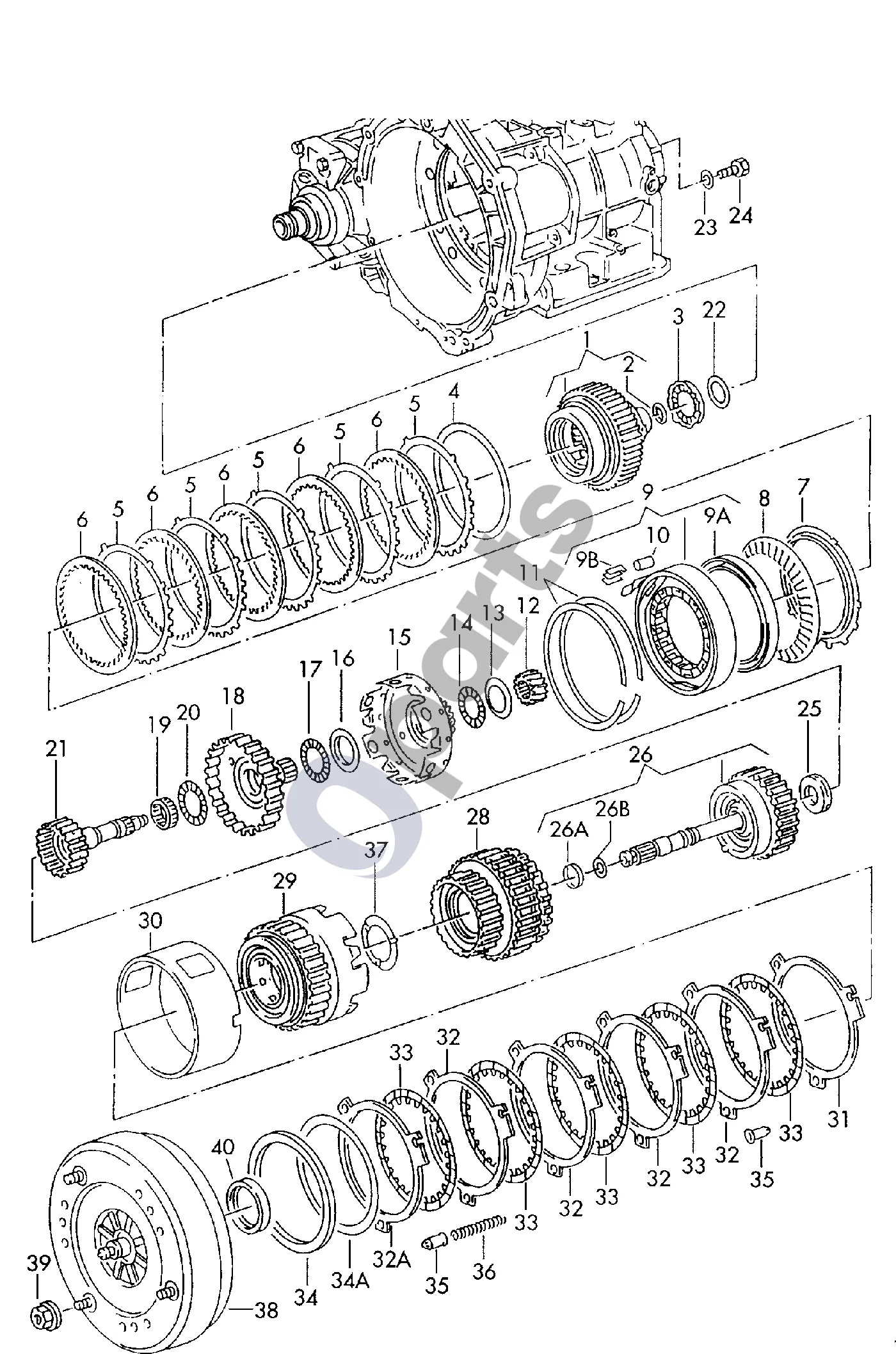 Audi A2 Pakaba; amortizatorius schema – pozicija 12: Apsauginis vamzdis