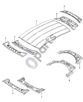 Audi A2 Stogas – schema
