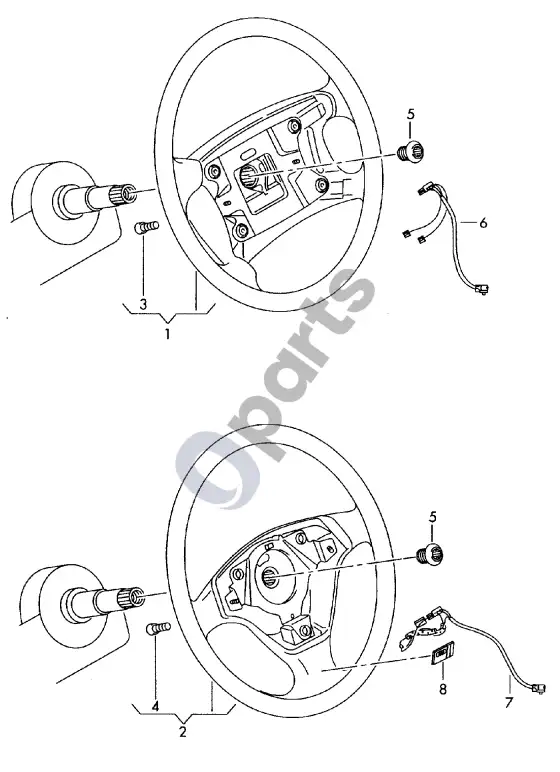 Audi A2 vairas – schema