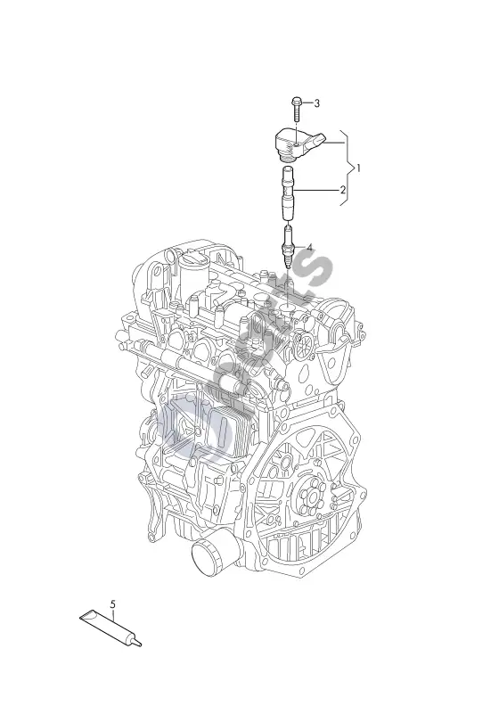 Audi A3 8Y ignition coil; spark plug; park plug connector – schema