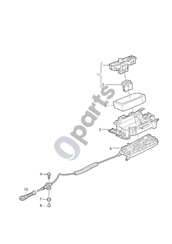 Audi A3 8Y selector mechanism with cable – schema