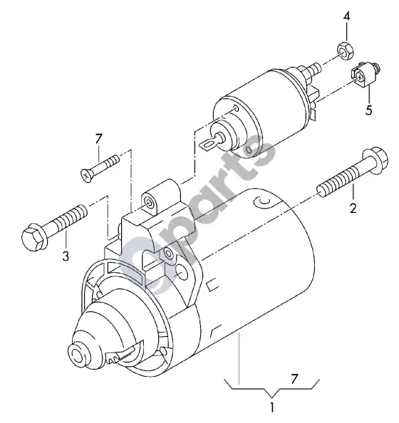 Audi A3 8Y starteris – schema