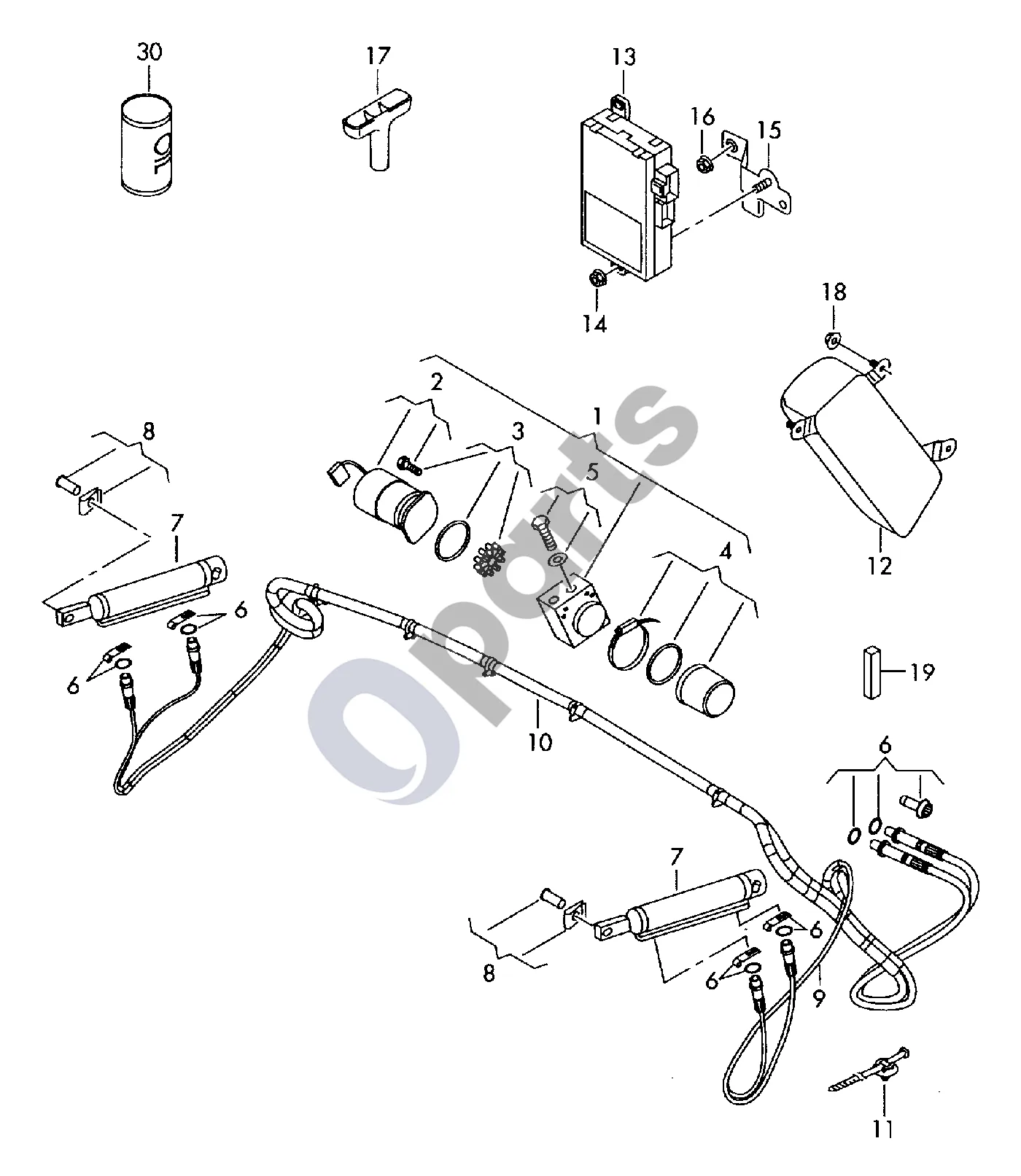 Audi A3 S3 8P (2003–2012) Hidraulinė kabrioleto stogo pavara schema – Hidraulinis siurblys su elektros varikliu ir alyvos bakeliu D - 06.02.2012>>