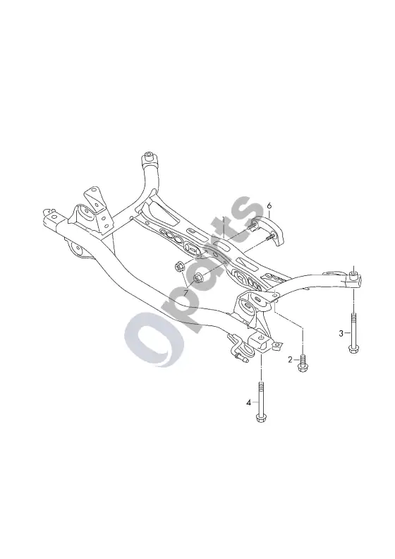 Audi A3 S3 8V atraminis rėmas – schema