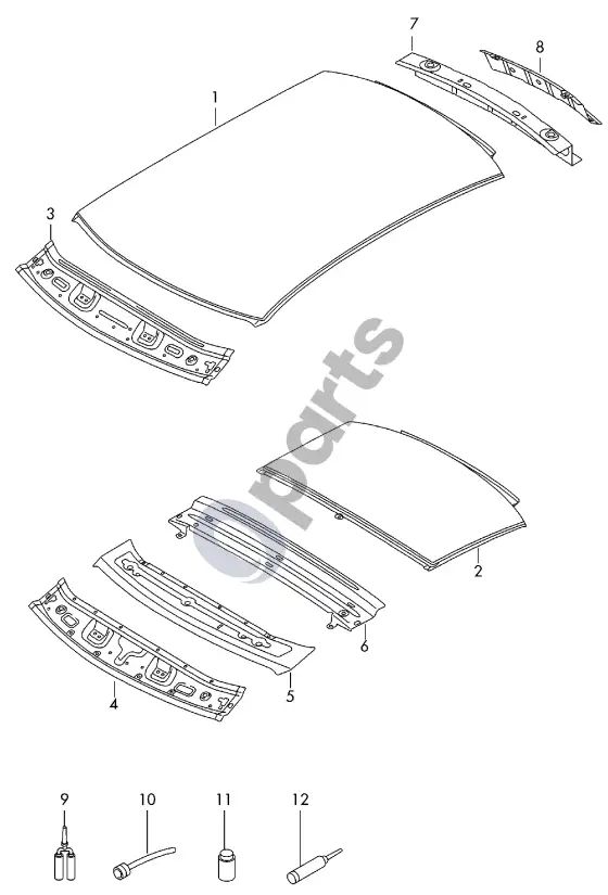 Audi A3 S3 8V stogas – schema