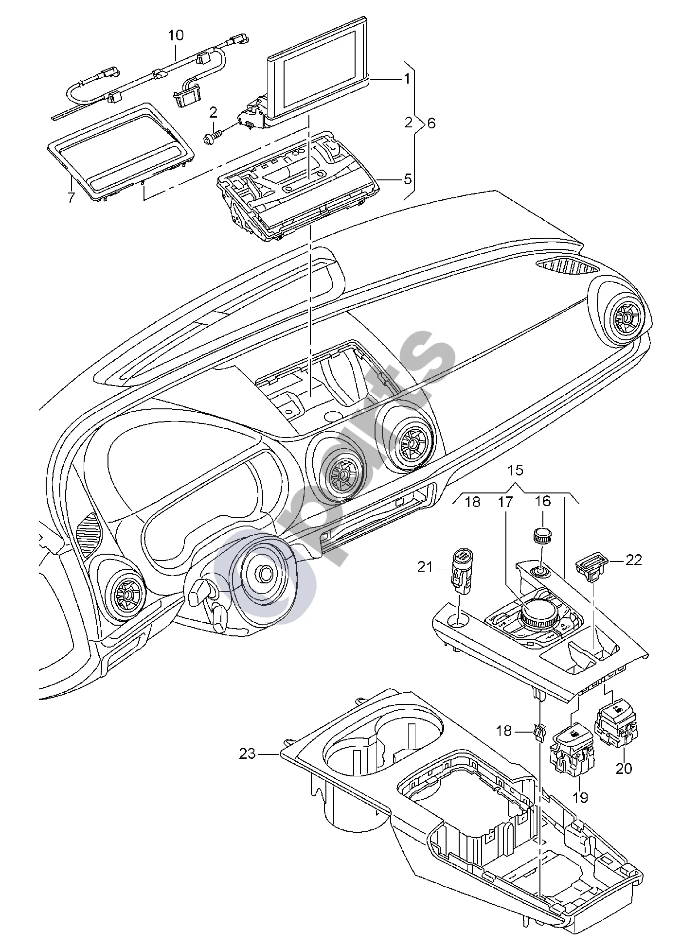Audi A3 S3 8V (2013–2019) Displėjaus blokas schema – Multimedijos sistemos valdymo blokas D - 09.06.2014>>
