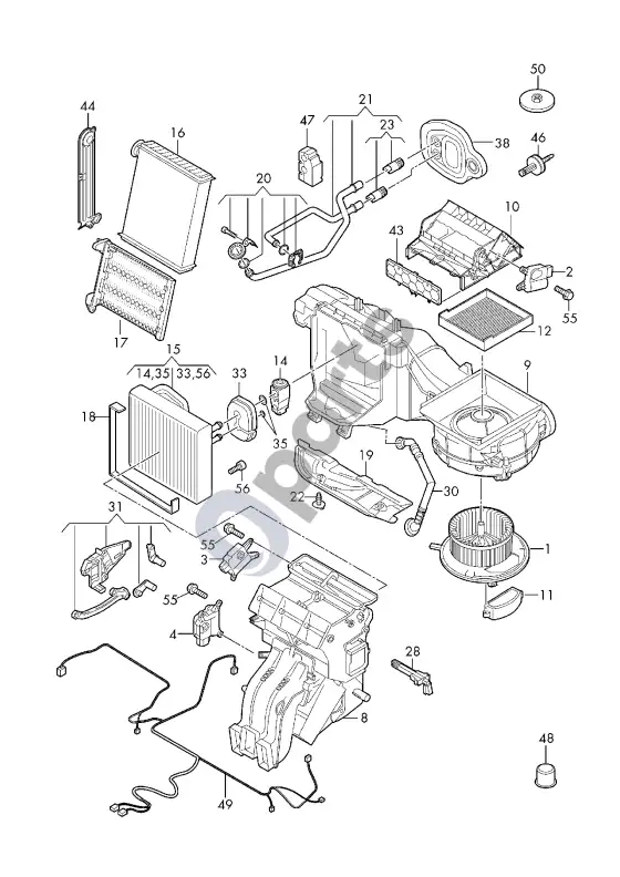 Audi A3 S3 8V oro kondicionierius – schema