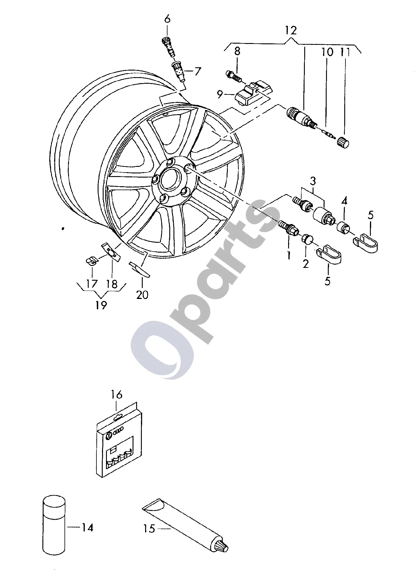 Audi A4 Allroad B8 (2008–2016) Bamperis (A4 ALLROAD B8) schema – pozicija 2: Šoninis sustiprinimas