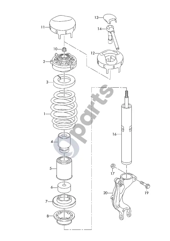 Audi A4 S4 B9 8W pakaba – schema