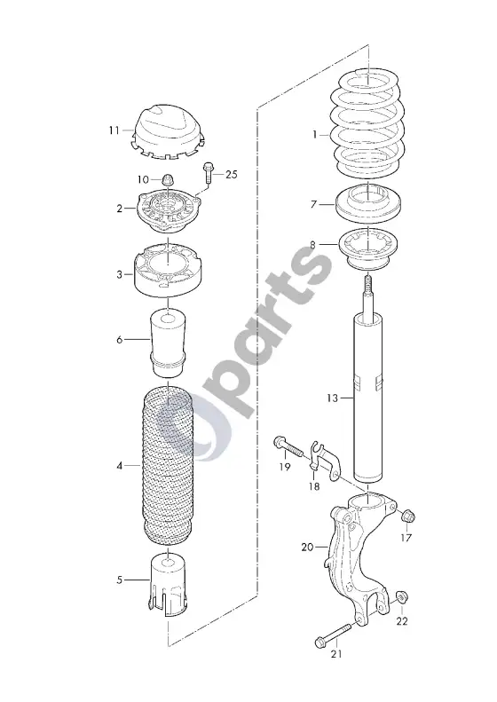 Audi A5 pakaba – schema