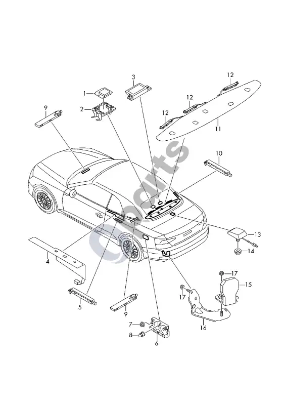 Audi A5 antena – schema