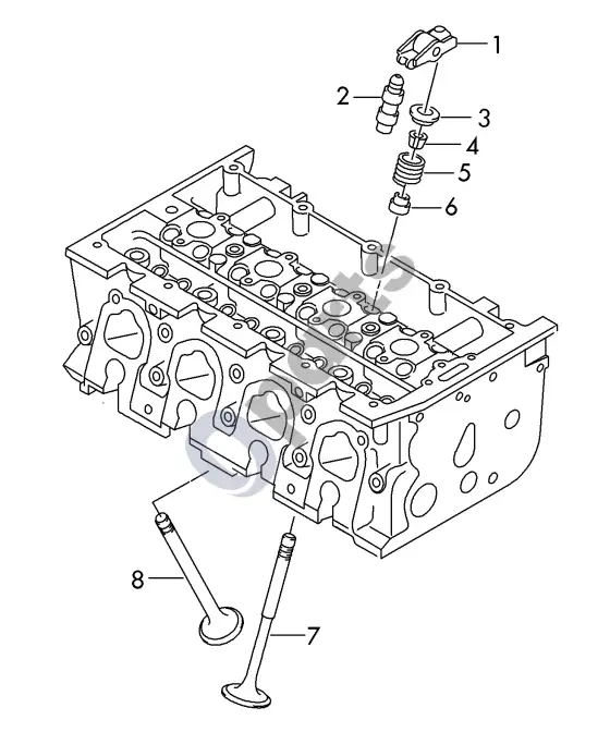 Audi A5 įleidimo/išleidimo vožtuvas – schema