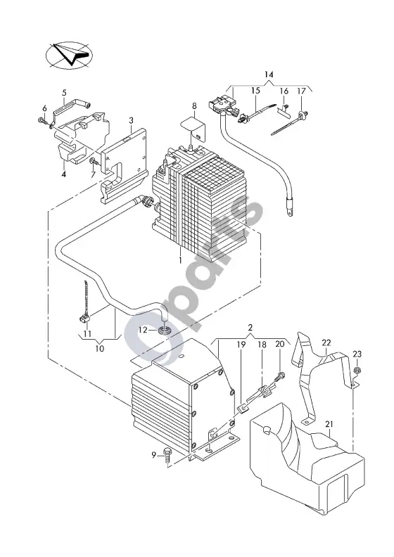 Audi A5 papildomas akumuliatorius – schema