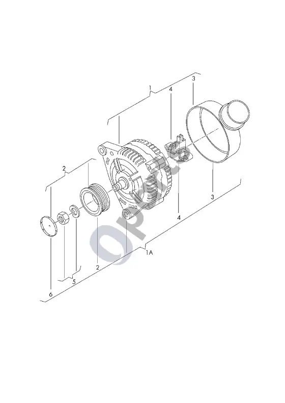 Audi A6 Allroad C6 generatorius – schema