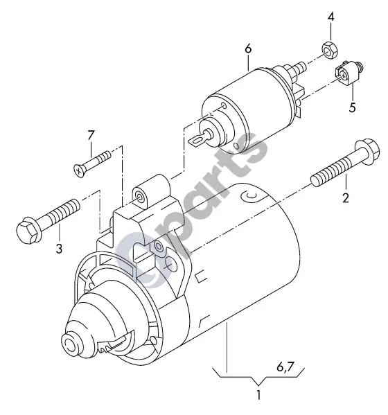 Audi A6 C7 starterio versija – schema