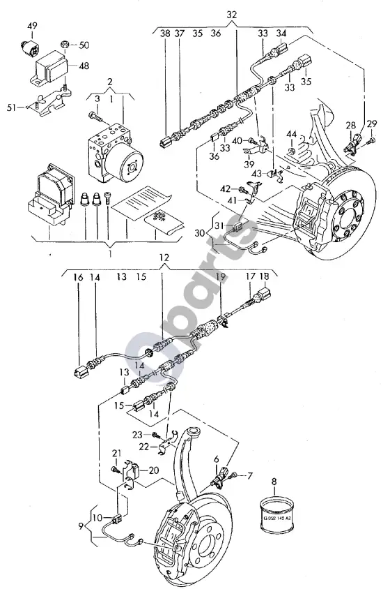 Audi A6 etron 85E ABS valdymo blokas – schema