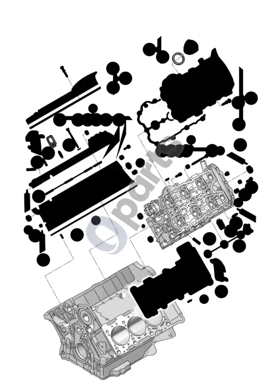 Audi A6 S6 C6 4F cilindrų galvutė (BDW) – schema