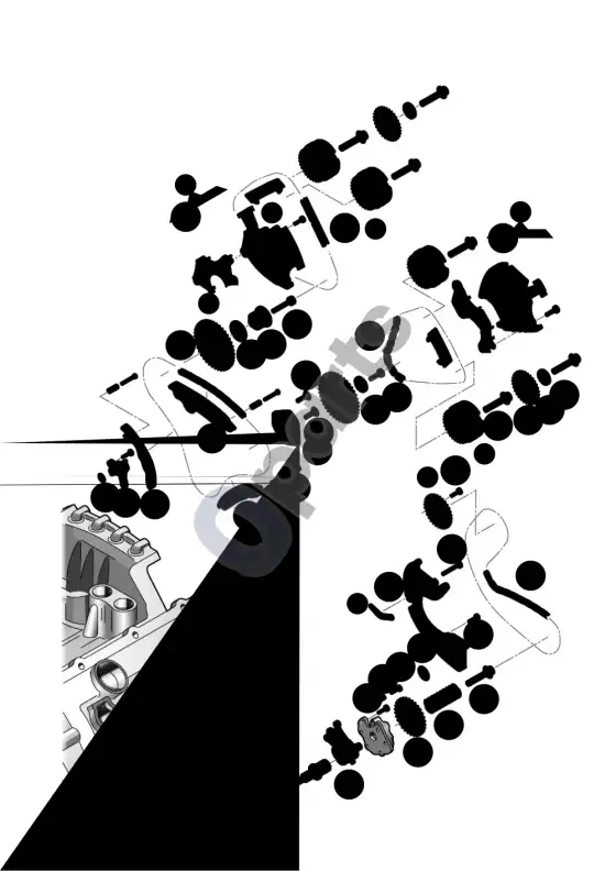 Audi A6 S6 C6 4F paskirstymo grandinė (BDX) – schema