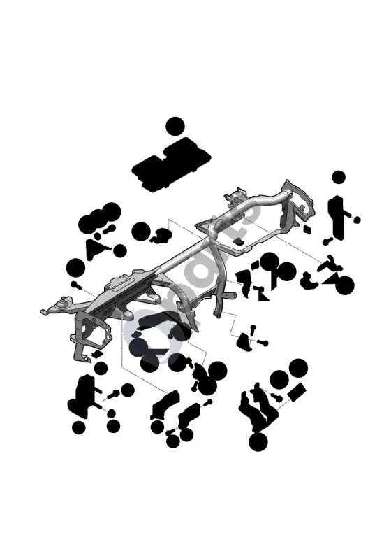 Audi A6 S6 C6 4F skersinė sija – schema