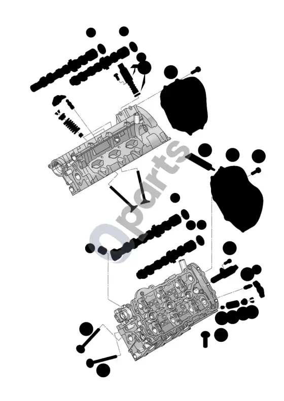 Audi A6 S6 C6 4F skirstomasis velenas, vožtuvai (BDW) – schema