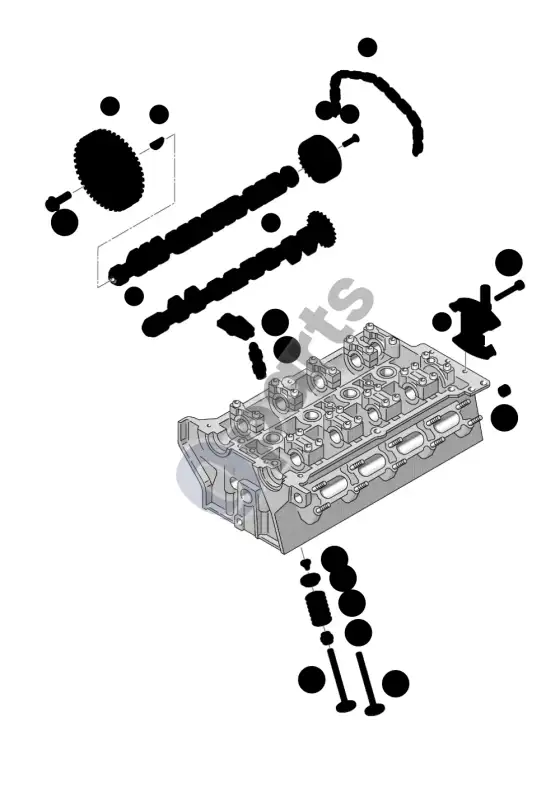 Audi A6 S6 C6 4F skirstomasis velenas, vožtuvai (BYK) – schema
