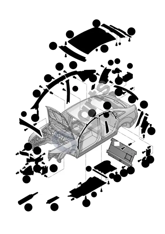 Audi A6 S6 C6 4F sustiprinimas – schema