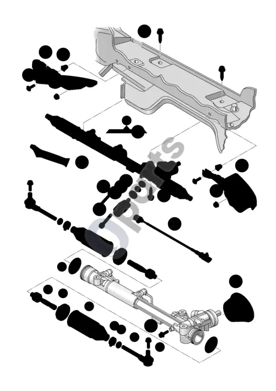 Audi A6 S6 C6 4F vairo stiprintuvas – schema