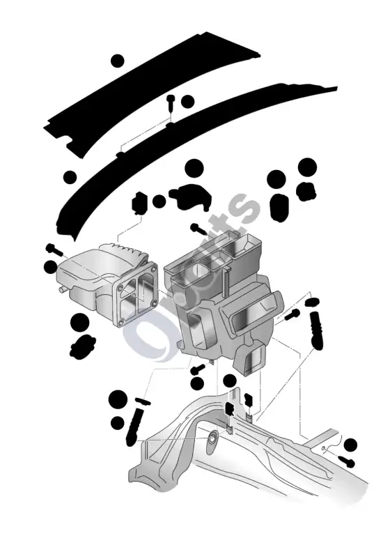Audi A6 S6 C6 4F vandens nukreipėjas – schema