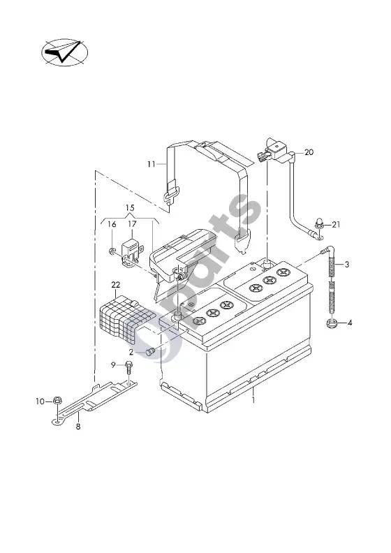 Audi A7 S7 4K8 akumuliatorius – schema
