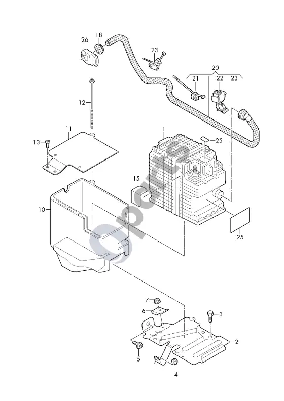 Audi A7 S7 4K8 papildomas akumuliatorius – schema