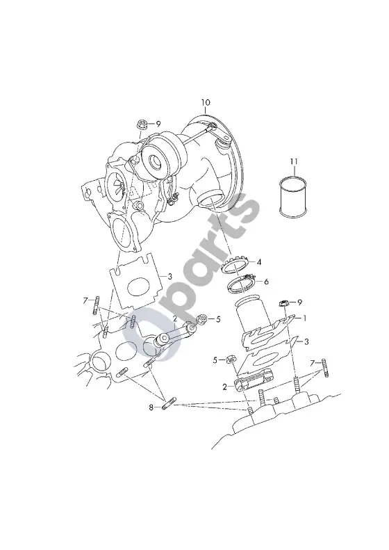 Audi A8 S8 D5 atsiejimo elementas – schema