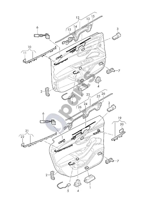 Audi A8 S8 D5 įlipimo apšvietimas – schema