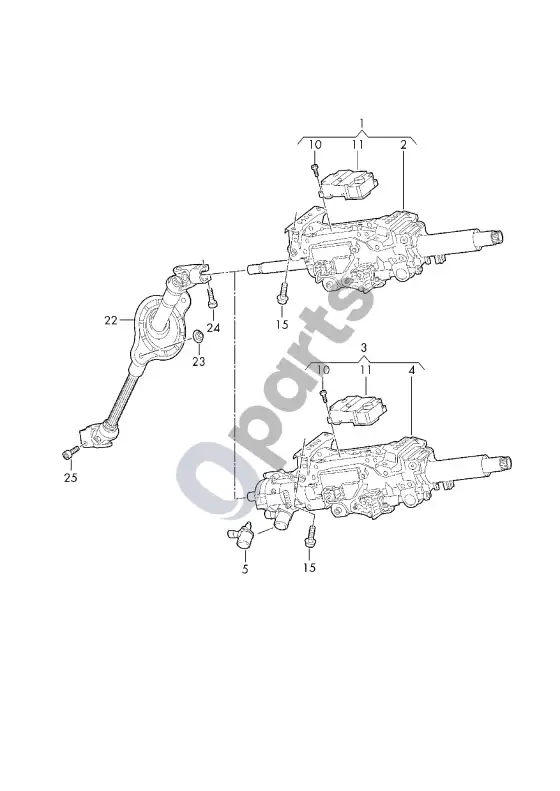 Audi A8 S8 D5 vairo kolonėlė – schema