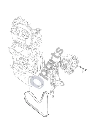 Audi Q2 - Briaunuotasis diržas – schema