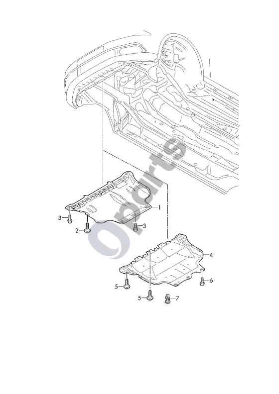 Audi Q2 - dugno apsauga – schema
