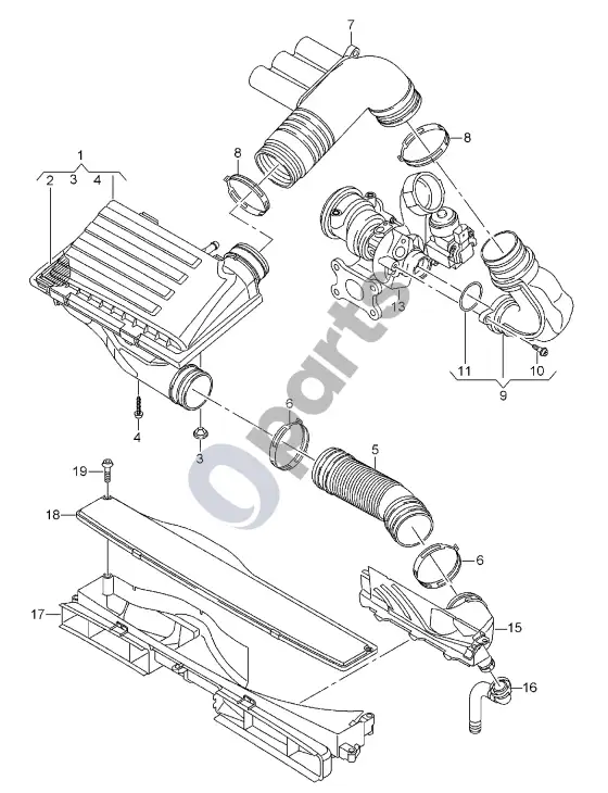 Audi Q2 - oro filtras – schema