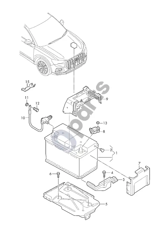 Audi Q4 e-tron akumuliatorius – schema