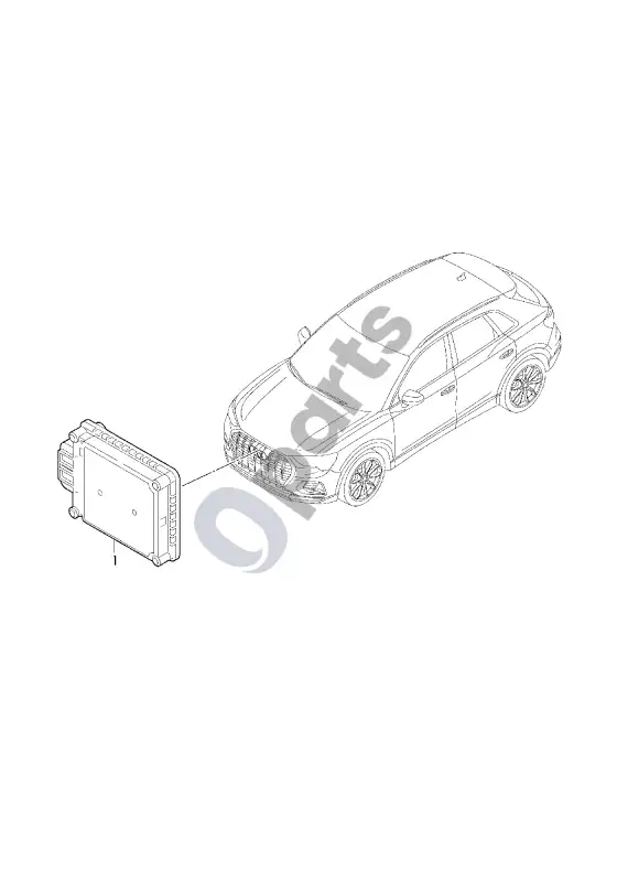 Audi Q4 e-tron radaro jutiklis – schema